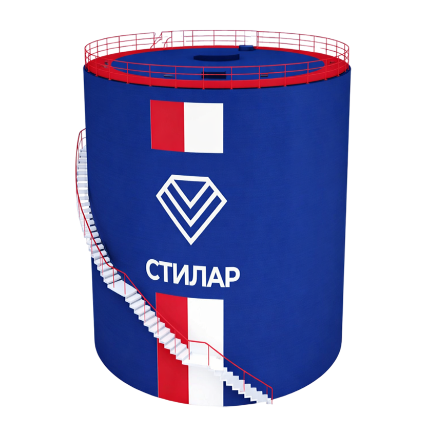 Цельносварной резервуар РВС для химических веществ 40 м³ от завода-производителя